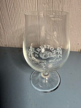Firestone Brewing Company logo Tulip Beer Glass